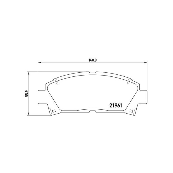 Bromsbeläggsats, Framaxel Brembo P 83 028 BREMBO