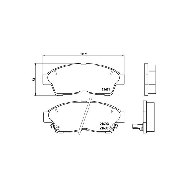 Bromsbeläggsats, Framaxel Brembo P 83 034 BREMBO