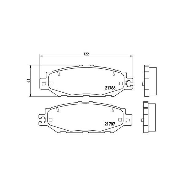 Bromsbeläggsats, Bakaxel Brembo P 83 036 BREMBO