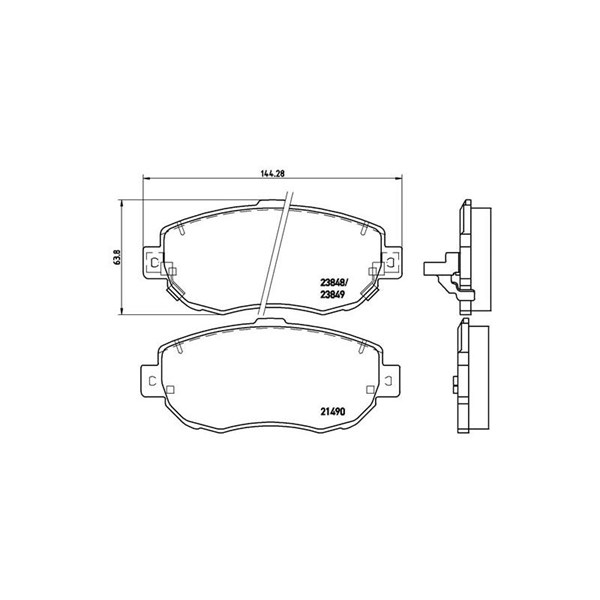 Bromsbeläggsats, Framaxel Brembo P 83 037 BREMBO Bromsbeläggsats, Framaxel Brembo P 83 037 BREMBO