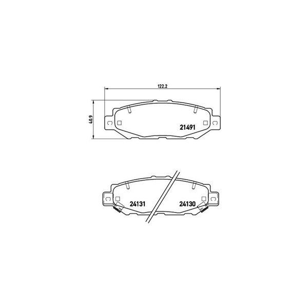 Bromsbeläggsats, Bakaxel Brembo P 83 038 BREMBO