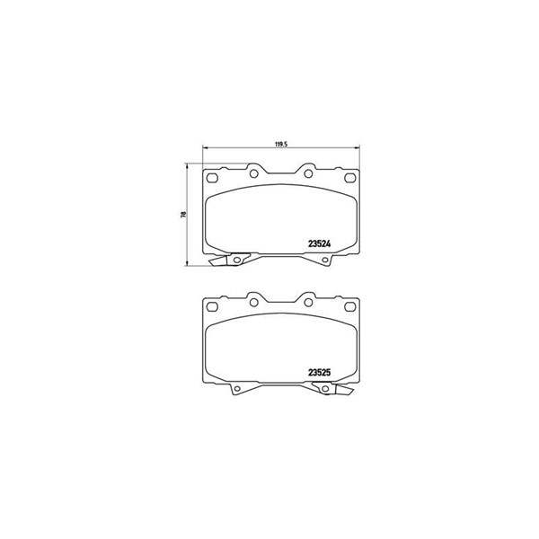 Bromsbeläggsats, Framaxel Brembo P 83 048 BREMBO