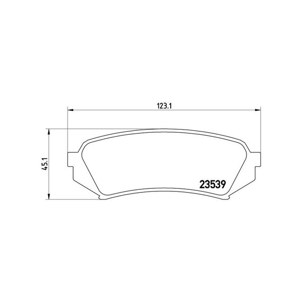 Bromsbeläggsats, Bakaxel Brembo P 83 049 BREMBO