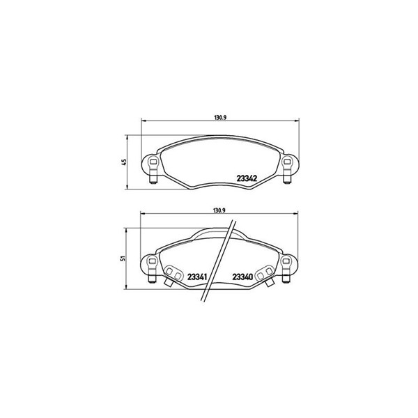 Bromsbeläggsats Brembo P 83 053 BREMBO