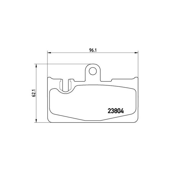 Bromsbeläggsats, Bakaxel Brembo P 83 059 BREMBO