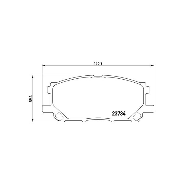 Bromsbeläggsats, Framaxel Brembo P 83 067 BREMBO