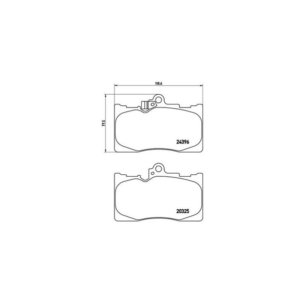 Bromsbeläggsats, Framaxel Brembo P 83 072 BREMBO