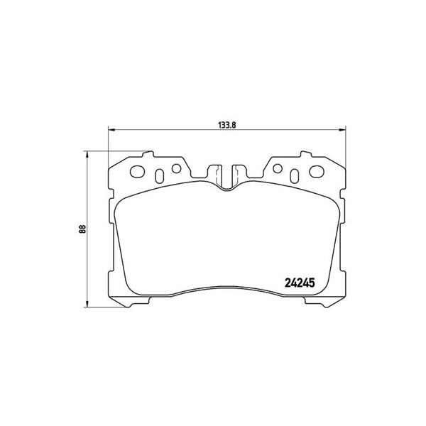 Bromsbeläggsats, Framaxel Brembo P 83 075 BREMBO