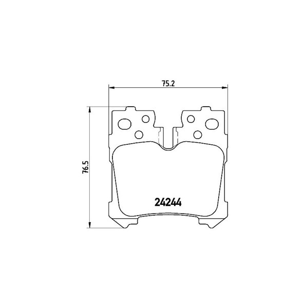 Bromsbeläggsats, Bakaxel Brembo P 83 076 BREMBO