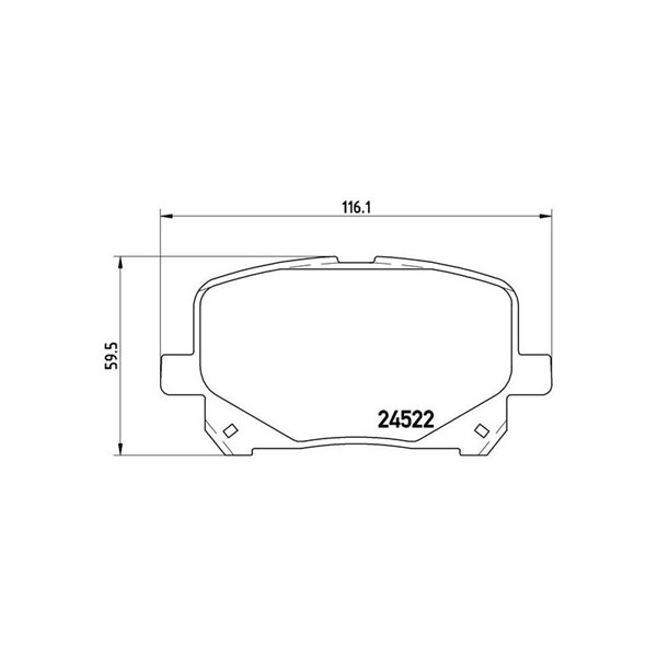 Bromsbeläggsats, Framaxel Brembo P 83 100 BREMBO Bromsbeläggsats, Framaxel Brembo P 83 100 BREMBO