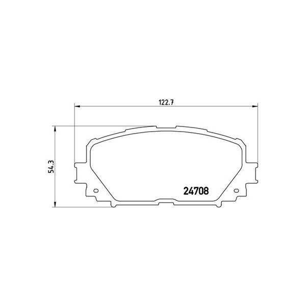 Bromsbeläggsats, Framaxel Brembo P 83 101 BREMBO