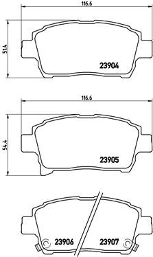 Bromsbeläggsats, Framaxel Brembo P 83 103 BREMBO