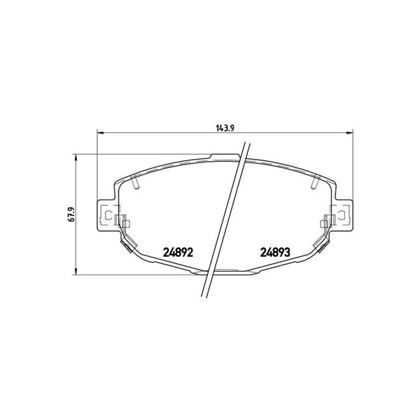 Bromsbeläggsats, Framaxel Brembo P 83 104 BREMBO