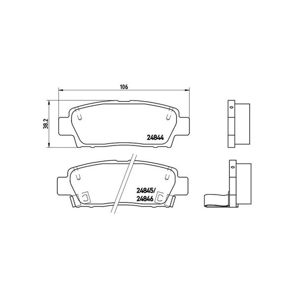 Bromsbeläggsats, Framaxel, Bakaxel Brembo P 83 111 BREMBO Bromsbeläggsats, Framaxel, Bakaxel Brembo P 83 111 BREMBO