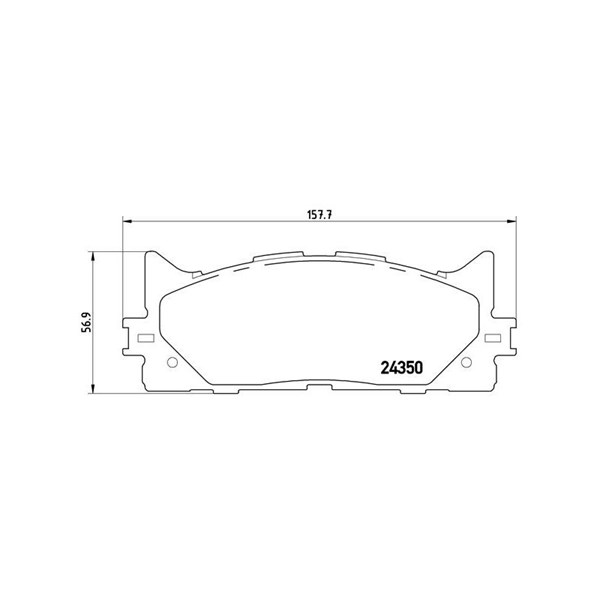 Bromsbeläggsats, Framaxel Brembo P 83 117 BREMBO