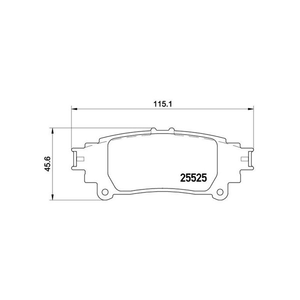 Bromsbeläggsats, Bakaxel Brembo P 83 132 BREMBO