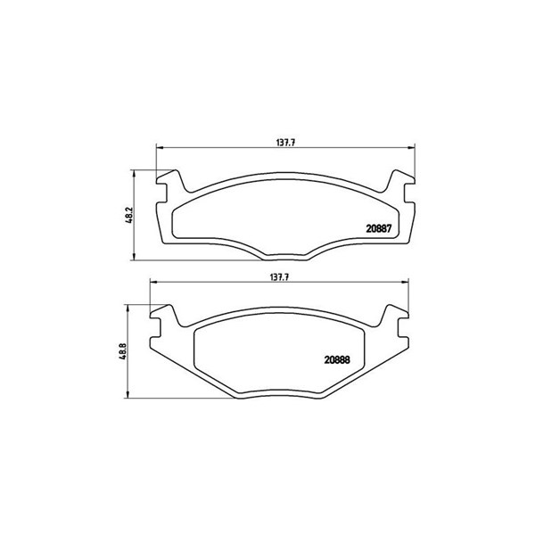Bromsbeläggsats, Framaxel Brembo P 85 005 BREMBO