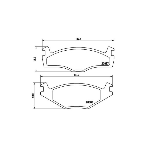 Bromsbeläggsats, Framaxel Brembo P 85 012 BREMBO