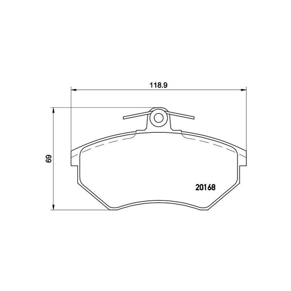 Bromsbeläggsats, Framaxel Brembo P 85 015 BREMBO