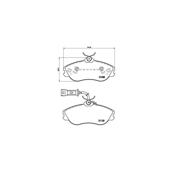 Bromsbeläggsats, Framaxel Brembo P 85 018 BREMBO