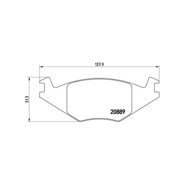 Bromsbeläggsats, Framaxel Brembo P 85 019 BREMBO