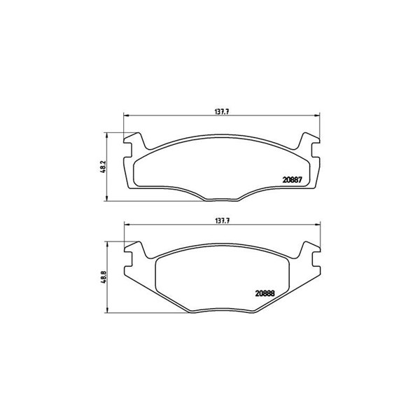 Bromsbeläggsats, Framaxel Brembo P 85 024 BREMBO