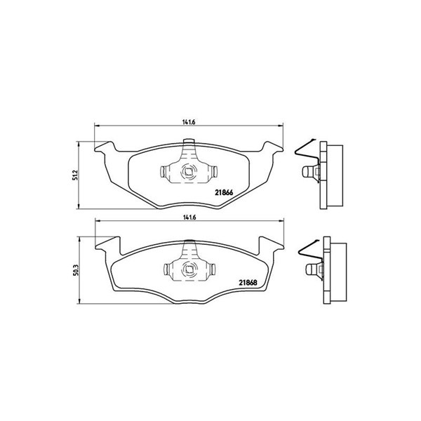 Bromsbeläggsats, Framaxel Brembo P 85 025 BREMBO