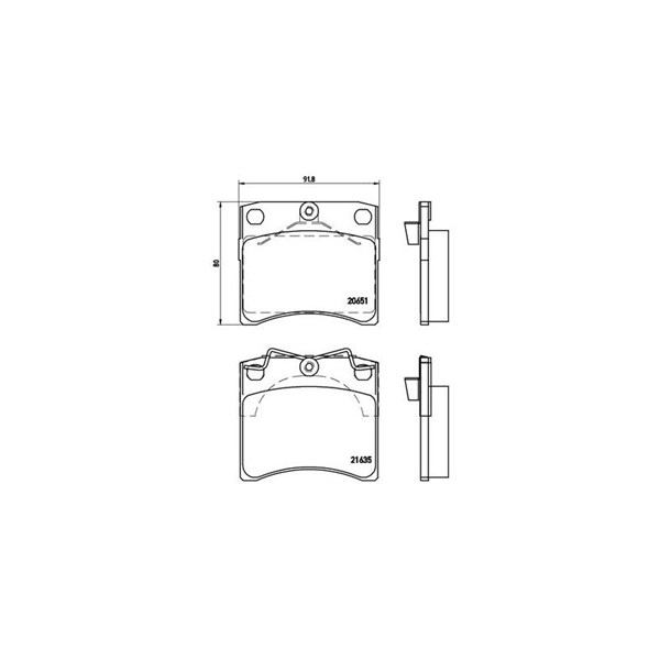 Bromsbeläggsats Ventilerad, Framaxel Brembo P 85 027 BREMBO