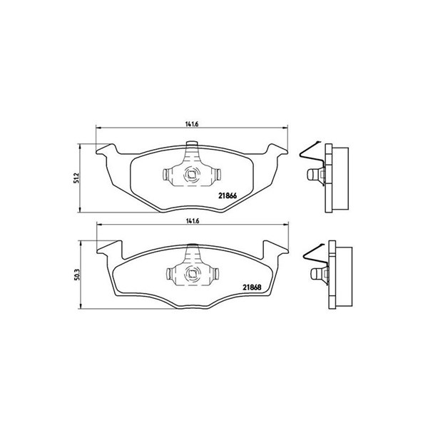 Bromsbeläggsats Solid, Framaxel Brembo P 85 030 BREMBO