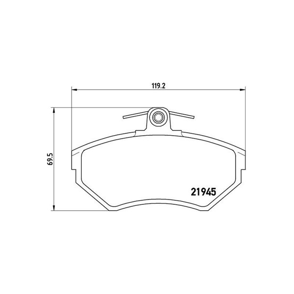 Bromsbeläggsats, Framaxel Brembo P 85 032 BREMBO