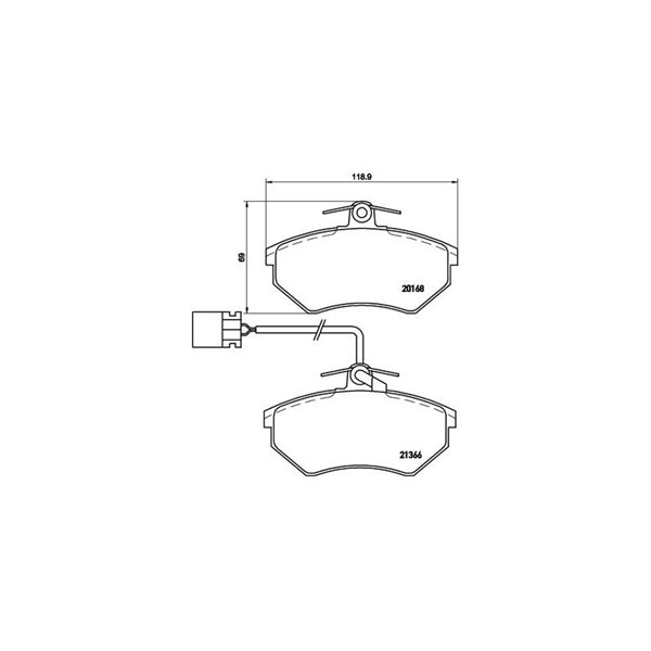 Bromsbeläggsats, Framaxel Brembo P 85 034 BREMBO