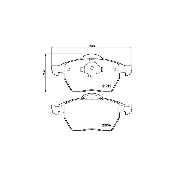 Bromsbeläggsats, Framaxel Brembo P 85 035 BREMBO