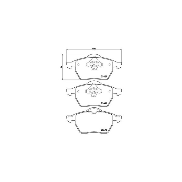 Bromsbeläggsats, Framaxel Brembo P 85 036 BREMBO