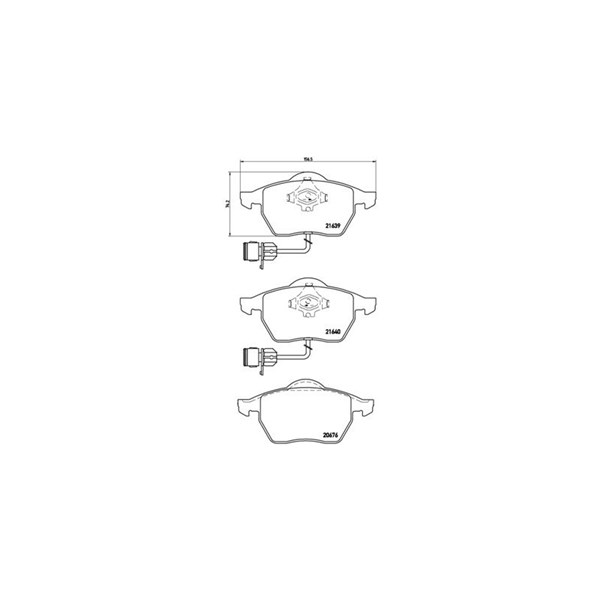 Bromsbeläggsats, Framaxel Brembo P 85 040 BREMBO
