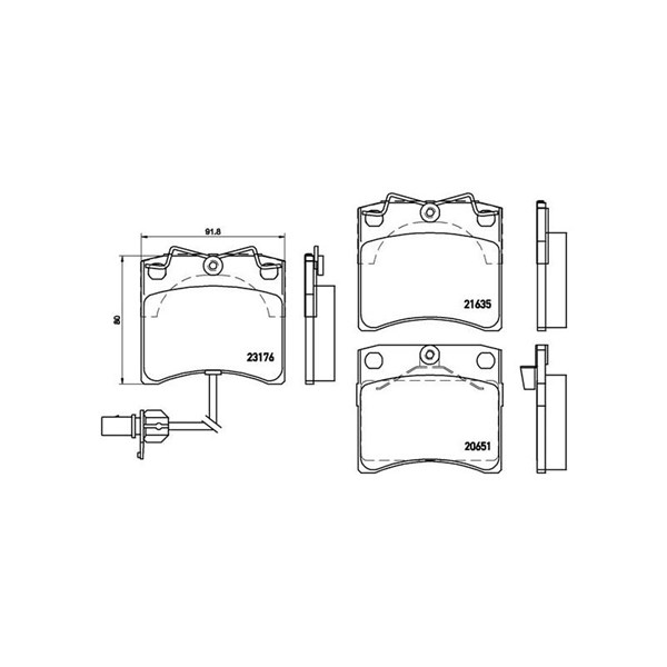 Bromsbeläggsats Ventilerad, Framaxel Brembo P 85 048 BREMBO