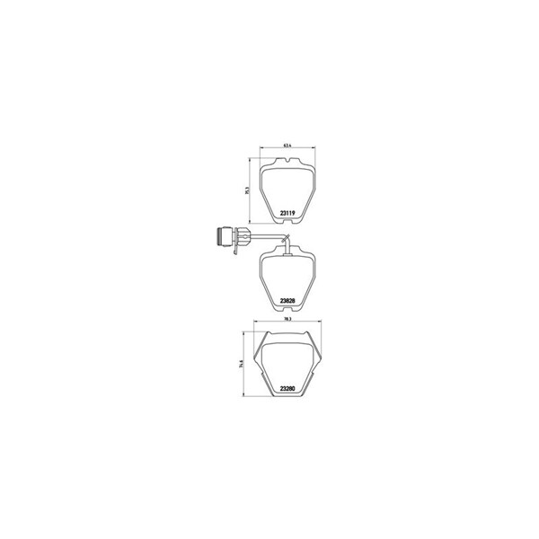 Bromsbeläggsats Brembo P 85 054 BREMBO