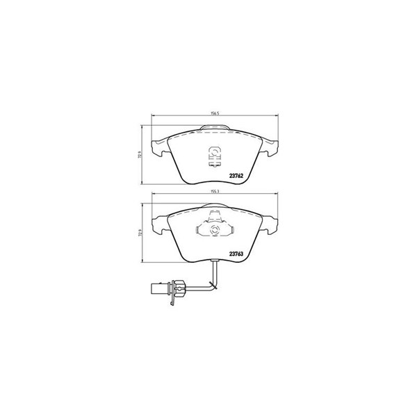 Bromsbeläggsats, Framaxel Brembo P 85 056 BREMBO