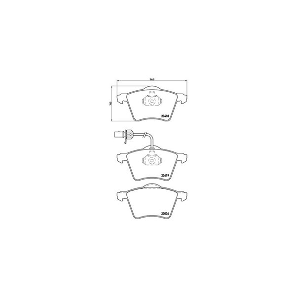 Bromsbeläggsats, Framaxel Brembo P 85 062 BREMBO