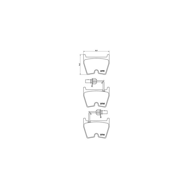 Bromsbeläggsats, Framaxel Brembo P 85 078 BREMBO