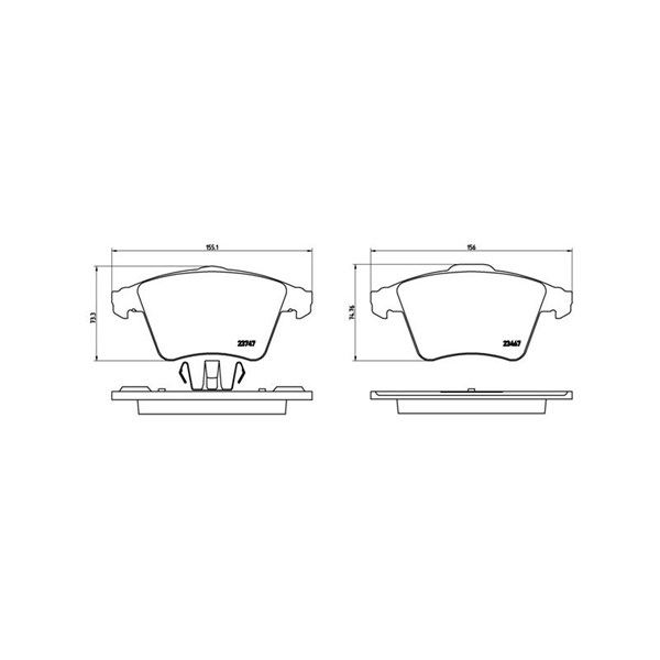 Bromsbeläggsats, Framaxel Brembo P 85 106 BREMBO