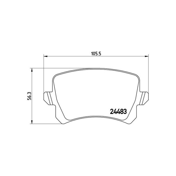 Bromsbeläggsats, Bakaxel Brembo P 85 108 BREMBO