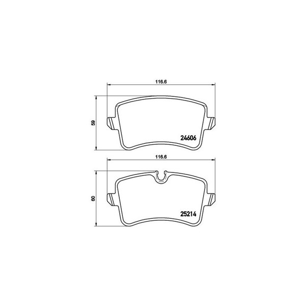 Bromsbeläggsats, Bakaxel Brembo P 85 120 BREMBO