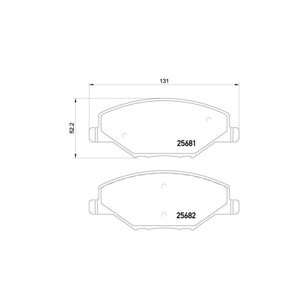 Bromsbeläggsats, Framaxel Brembo P 85 121 BREMBO