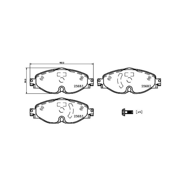 Bromsbeläggsats, Framaxel BREMBO Bromsbeläggsats, Framaxel BREMBO