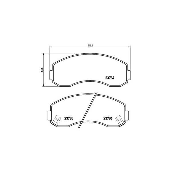 Bromsbeläggsats, Framaxel Brembo P 99 003 BREMBO