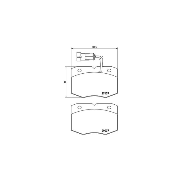 Bromsbeläggsats, Framaxel Brembo P A6 019 BREMBO