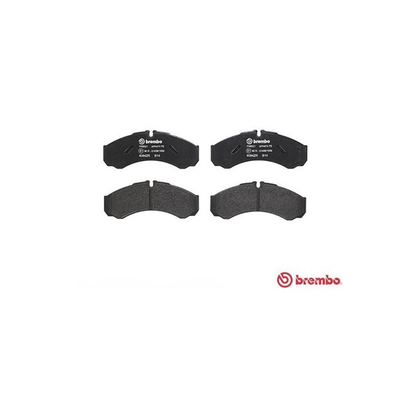 Bromsbeläggsats, Bakaxel, Framaxel Brembo P A6 021 BREMBO