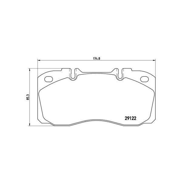 Bromsbeläggsats, Framaxel Brembo P A6 025 BREMBO