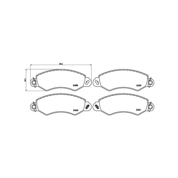 Bromsbeläggsats, Framaxel Brembo P B1 002 BREMBO Bromsbeläggsats, Framaxel Brembo P B1 002 BREMBO