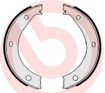 Bromsbackar, sats, parkeringsbroms, Bakaxel Brembo S 06 503 BREMBO